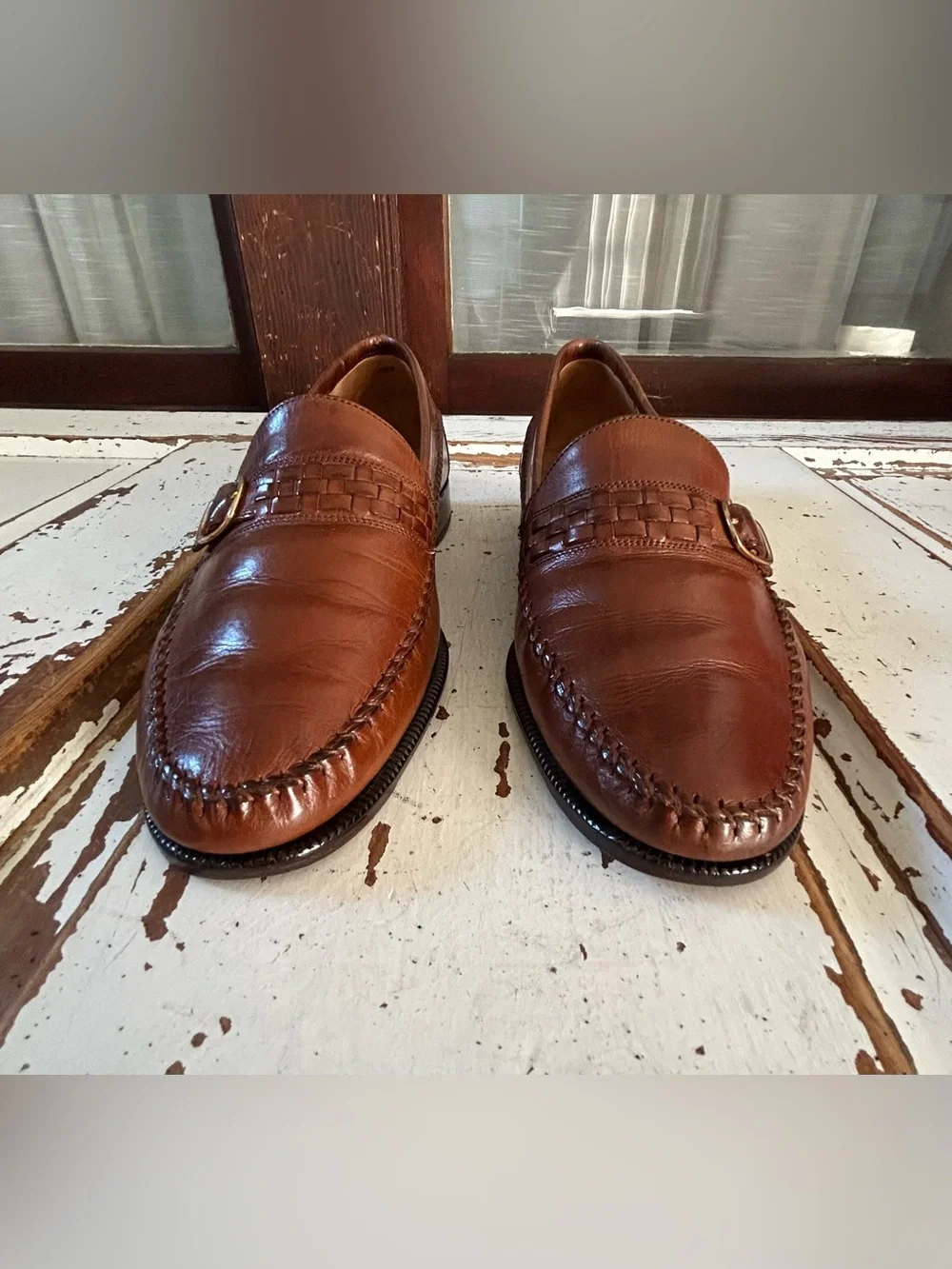 Bruno Magli Made In Italy Women’s Brown Leather Loafers Shoes Size 9.5